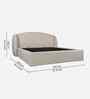 Cloudrest Queen Size Bed With Storage In Beige Colour Cloudrest Queen Size Bed With Storage In Beige Colour