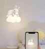 Cloudy Bunny Wall Light Resin Body Tri-Color LED Cute Decorative Wall Lamp for Kids Room Nursery