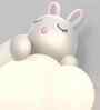 Cloudy Bunny Wall Light Resin Body Tri-Color LED Cute Decorative Wall Lamp for Kids Room Nursery