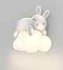 Cloudy Bunny Wall Light Resin Body Tri-Color LED Cute Decorative Wall Lamp for Kids Room Nursery