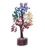 Cloudy Seven Chakra Wish Tree Stone Table Accent
