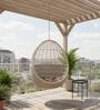 Clove Wicker Outdoor Swing In Light Brown Finish