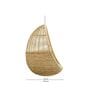 Clove Wicker Outdoor Swing In Light Brown Finish