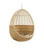 Clove Wicker Outdoor Swing In Light Brown Finish