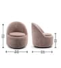 Clowd Nest 1 Seater Chair In Brown Boucle Color