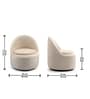 Clowd Nest 1 Seater Chair In Off White boucle Color