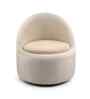 Clowd Nest 1 Seater Chair In Off White boucle Color