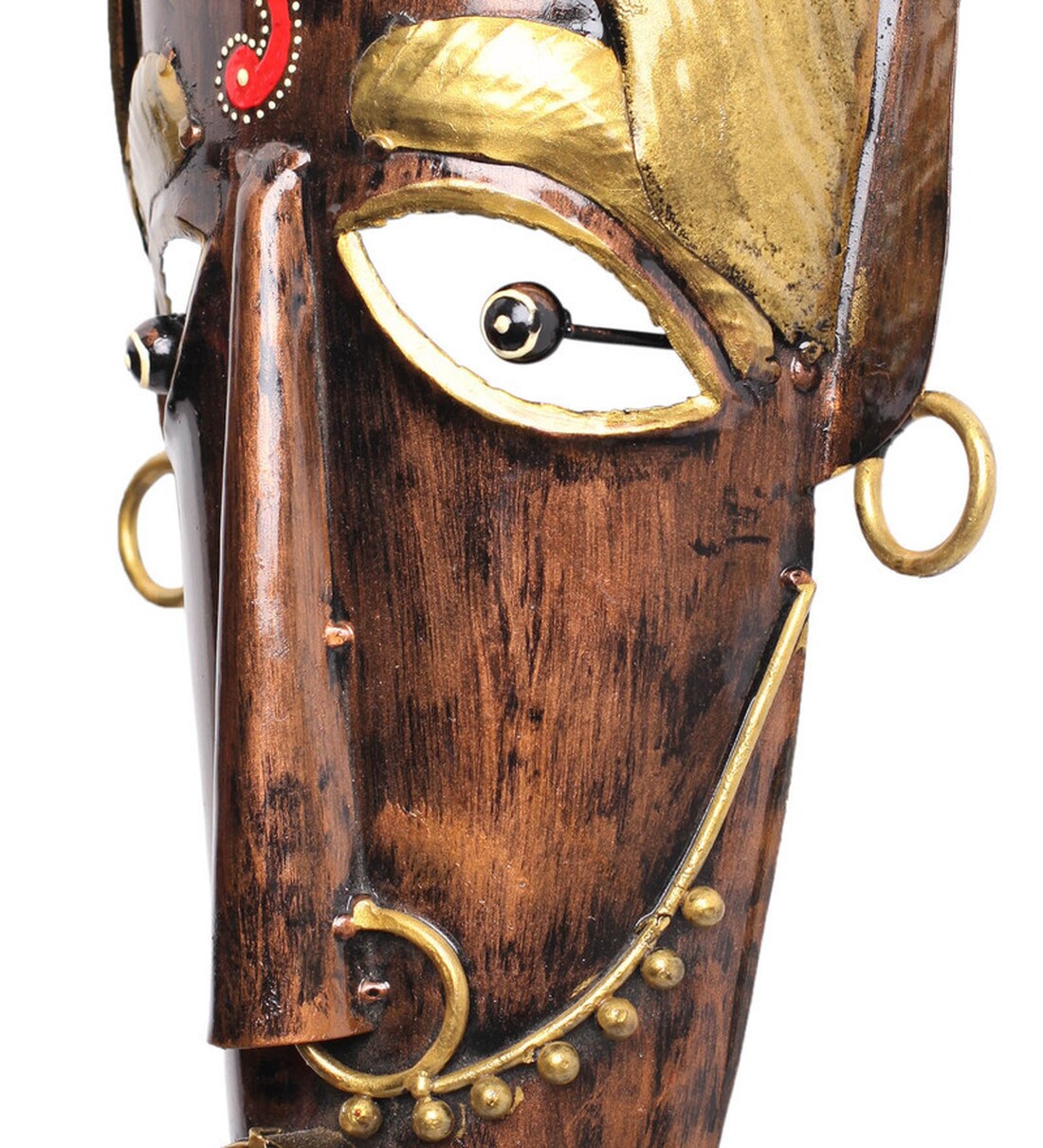 Buy Multicolour Metal Decorative Wall Mask by Cocovey Online Wall