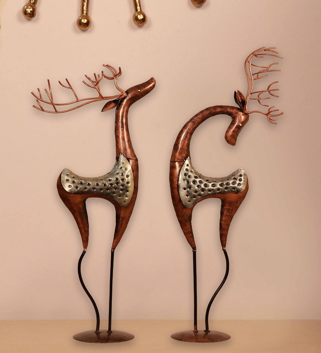 Buy Multicolour Metal Deer Figurine by Cocovey Online