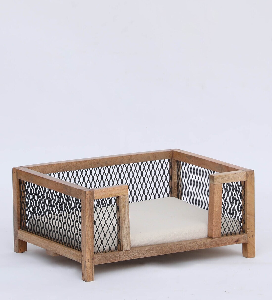 Buy Coddy Small Dog Bed In Natural Finish With Mattress By Pet Hub