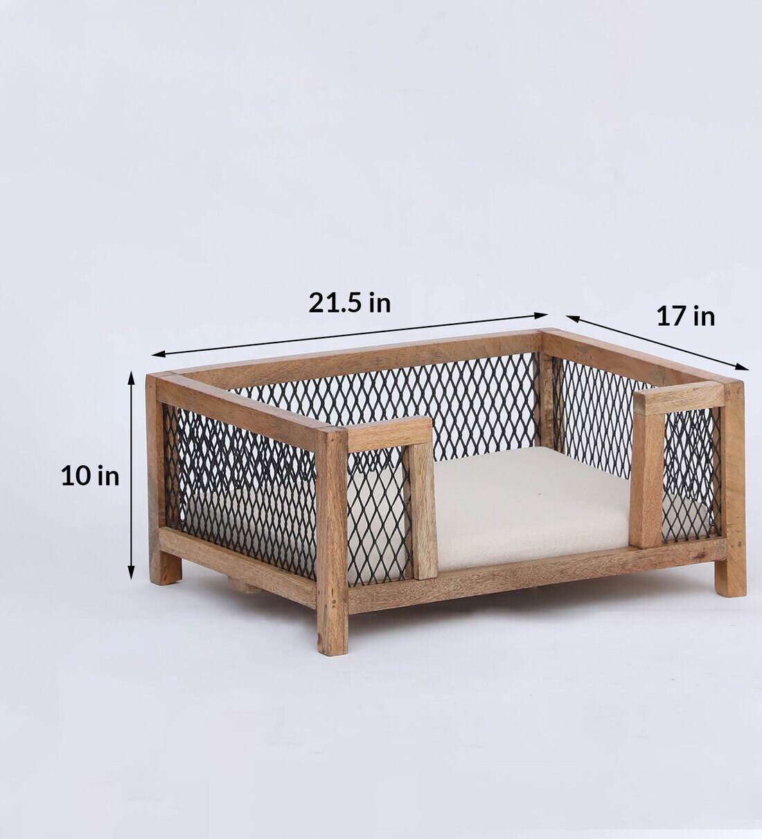 Buy Coddy Small Dog Bed In Natural Finish With Mattress By Pet Hub Online Dog Beds Dog