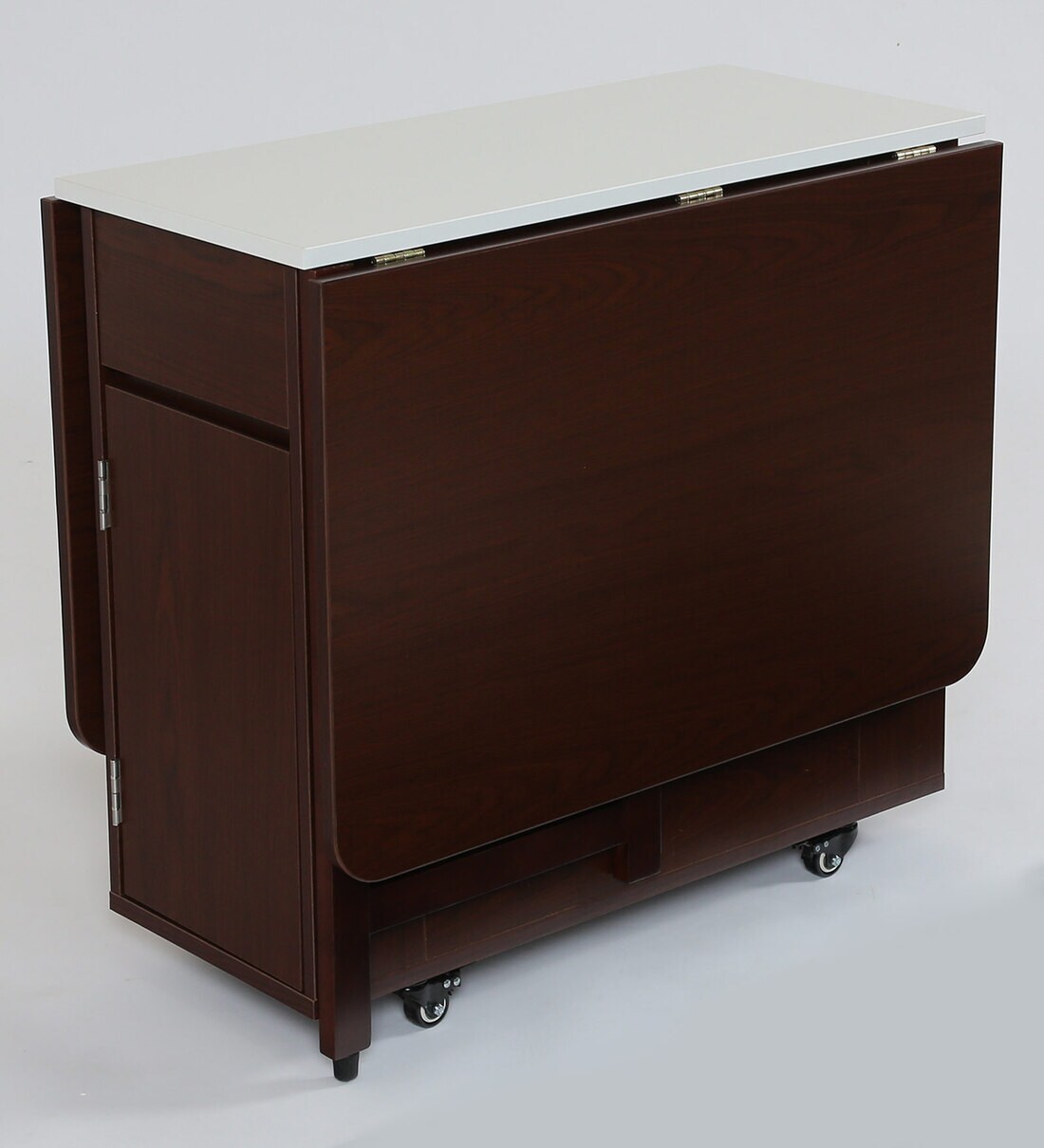 Buy Collie 6 Seater Folding Dining Table in Walnut & White Colour by