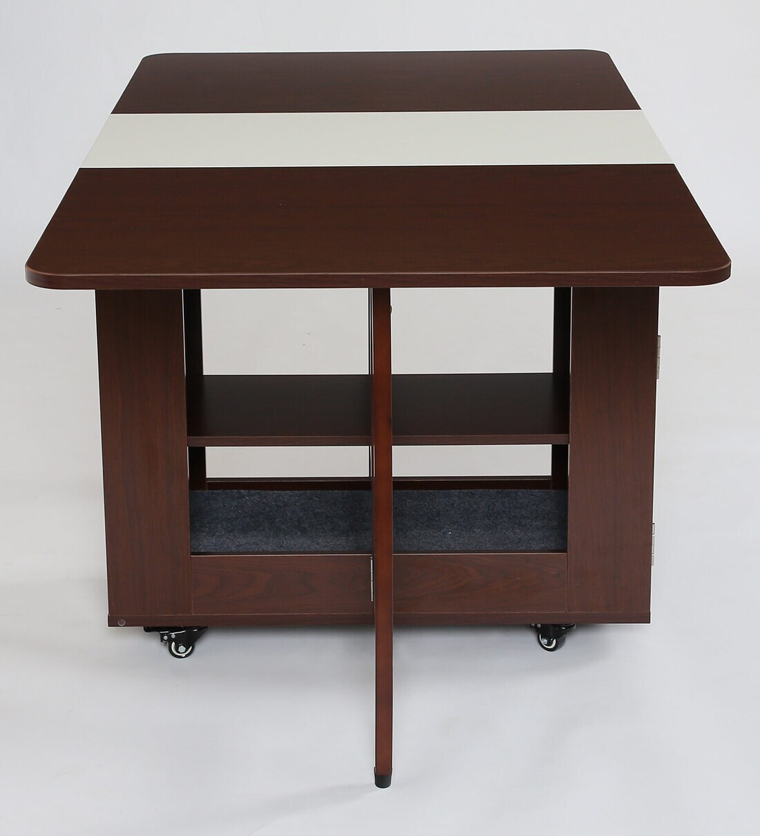 Buy Collie 6 Seater Folding Dining Table in Walnut & White Colour by