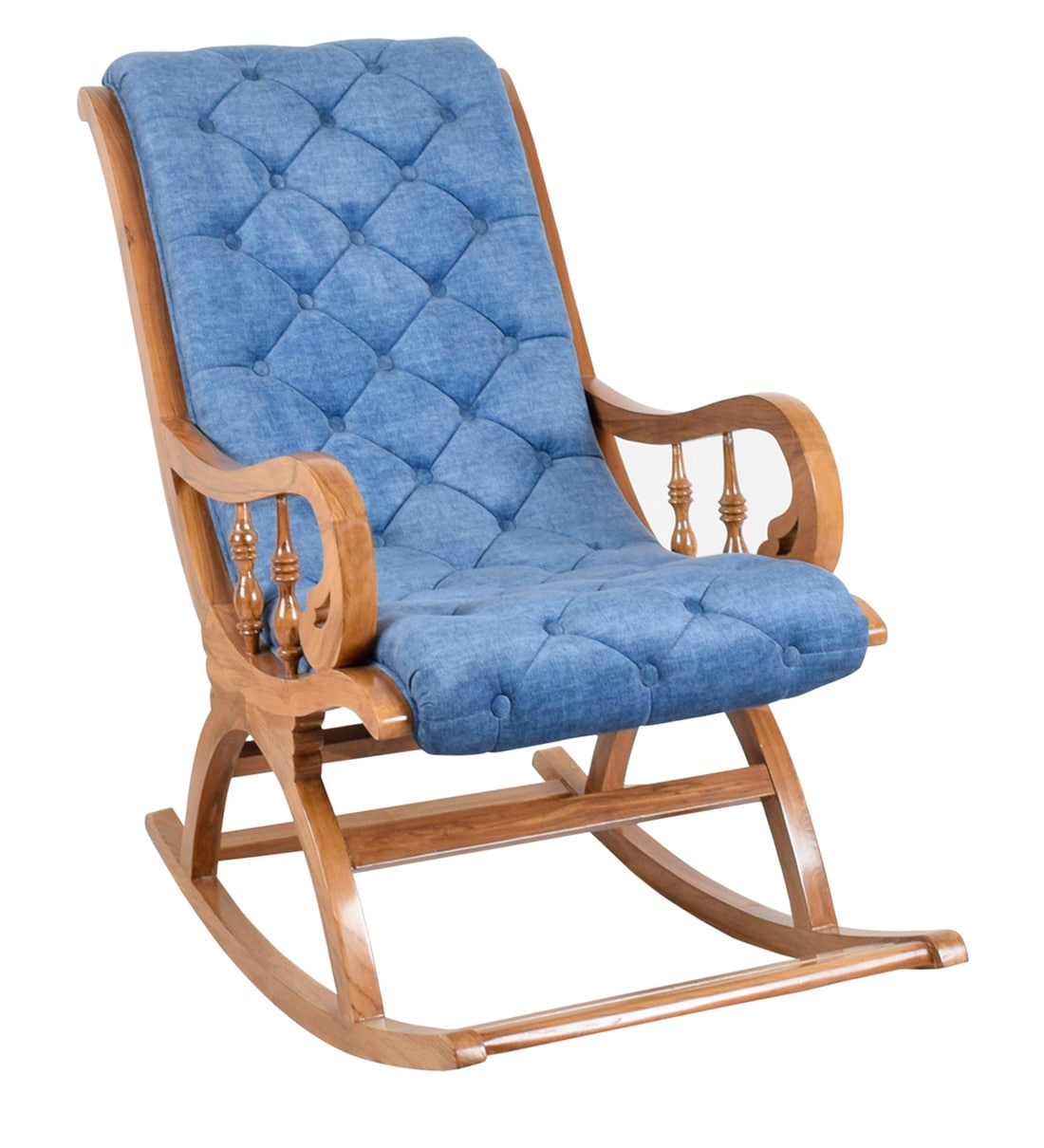 Buy Colorodo Solid Wood Rocking Chair in Teak Colour Online - Rocking ...