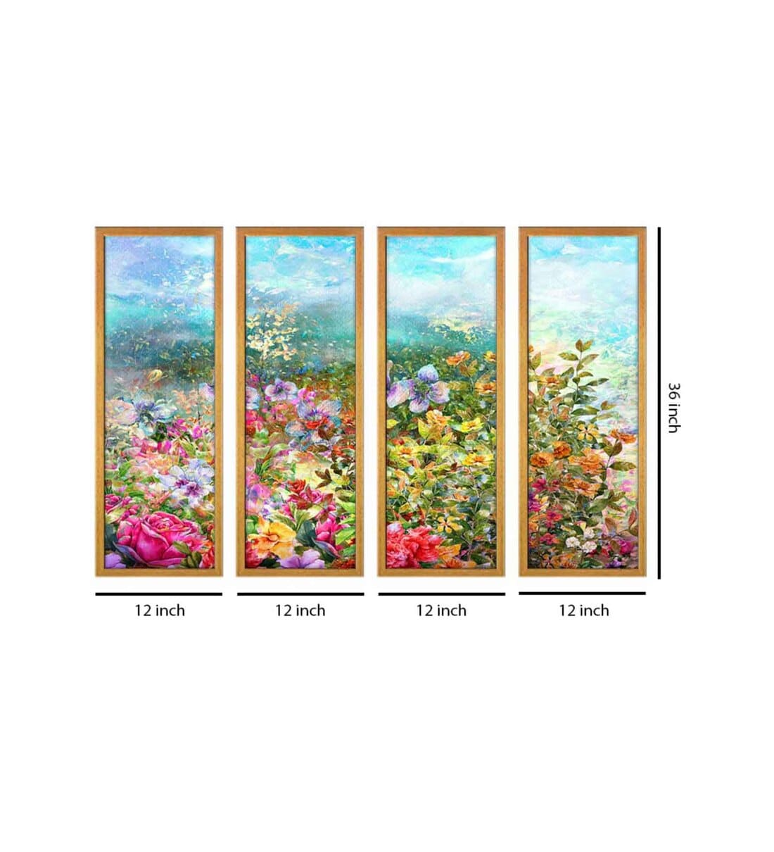 Buy Colourful Flowers Canvas Art Panels By 999Store Online Floral Art