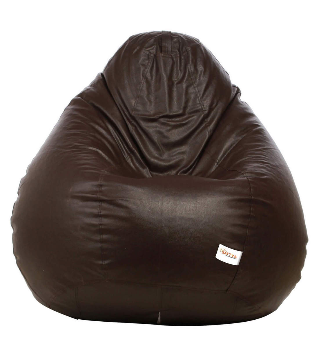 Buy Combo Classic XXL Brown Bean Bag with Round Footstool in Brown