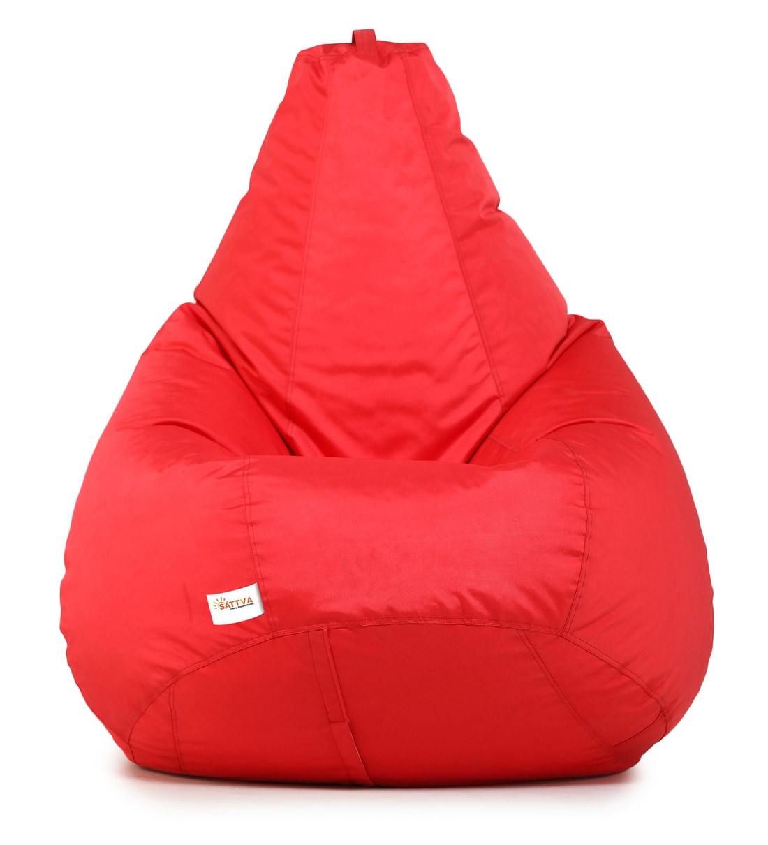 Buy Combo Classic XXXL All Weather Outdoor Bean Bag & Round Pouffe with  Beans In Red Colour at 44% OFF by Sattva | Pepperfry