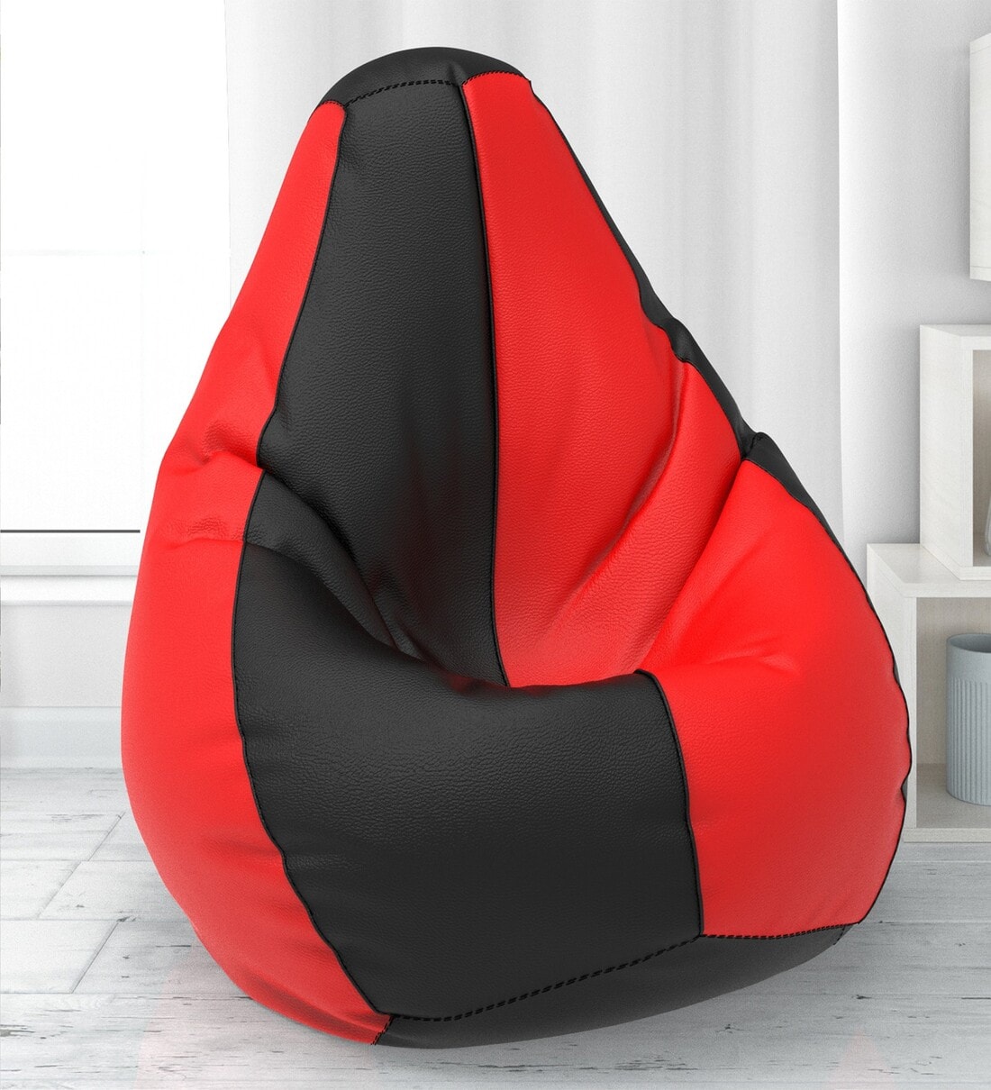Buy DropHug 4XL Bean Bag With Beans In Black Red At 50 OFF By
