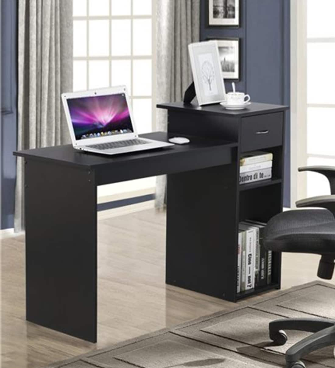 Buy Computer Table in Black Colour by Sovereign Furniture Online ...