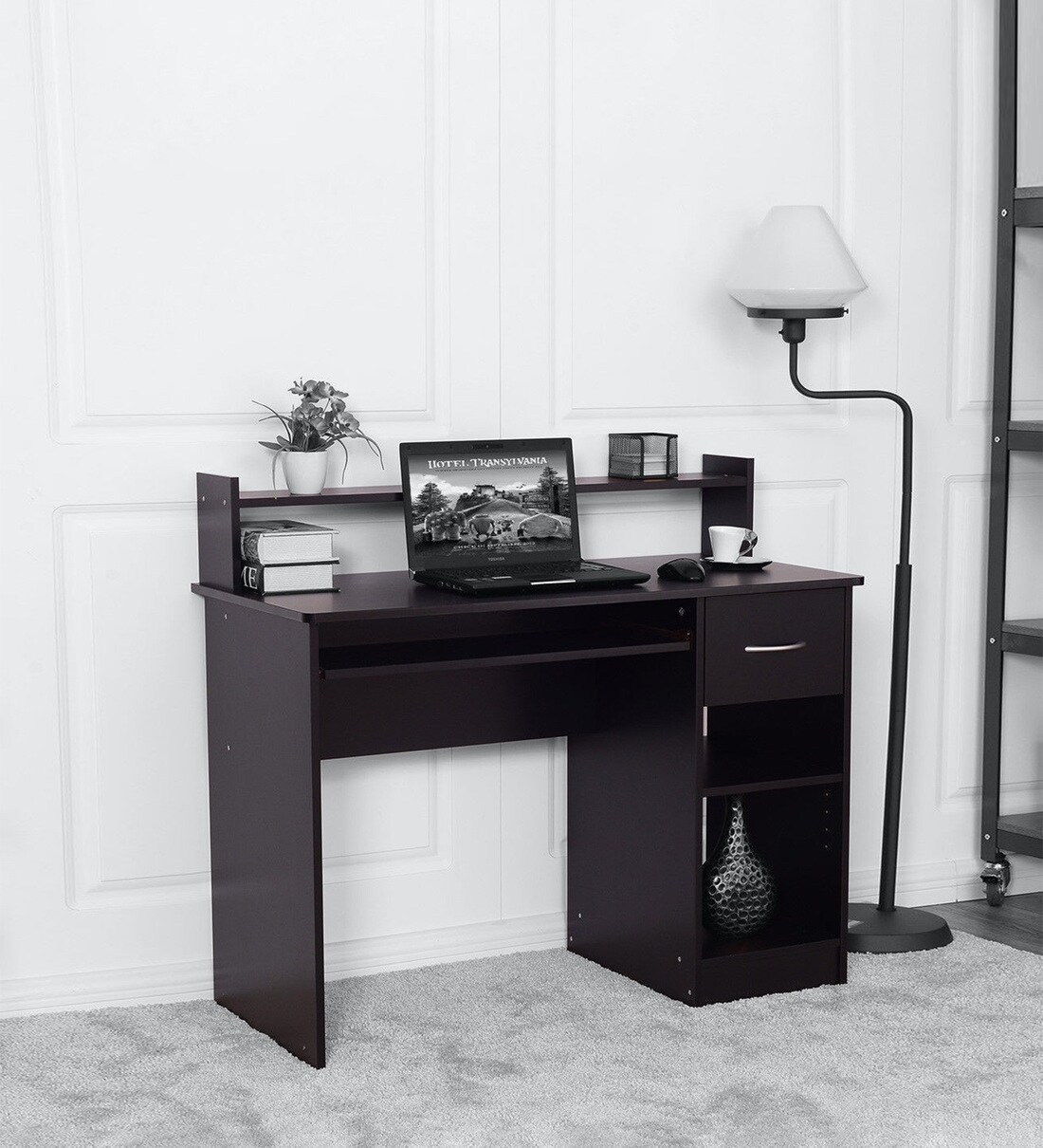 Buy Workstation in Black Colour by Sovereign Furniture Online Work