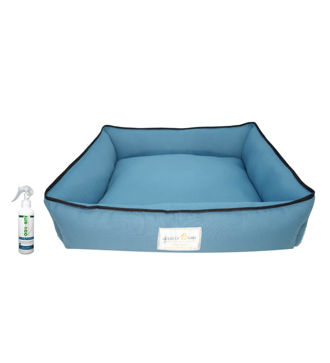 Buy Cooper Large Pet Bed with Bolster in 100 Cotton by House of Furry Online Dog Beds Dog