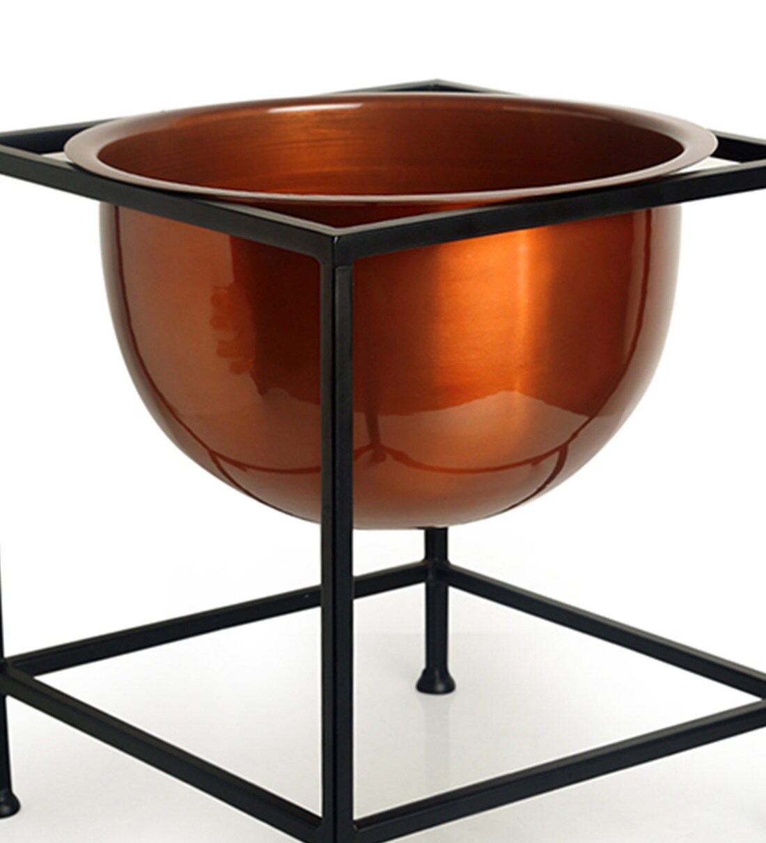 Buy Copper Metal Copperish Gloss Decorative Vase by ExclusiveLane