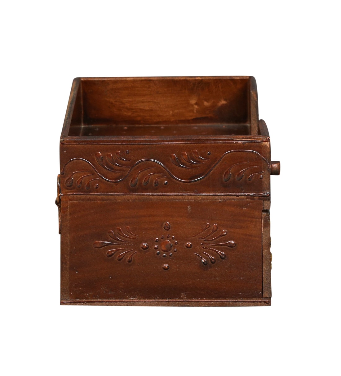 Buy Copper Pine Wood Pooja Mandir Without Door By D Dass Online Pooja