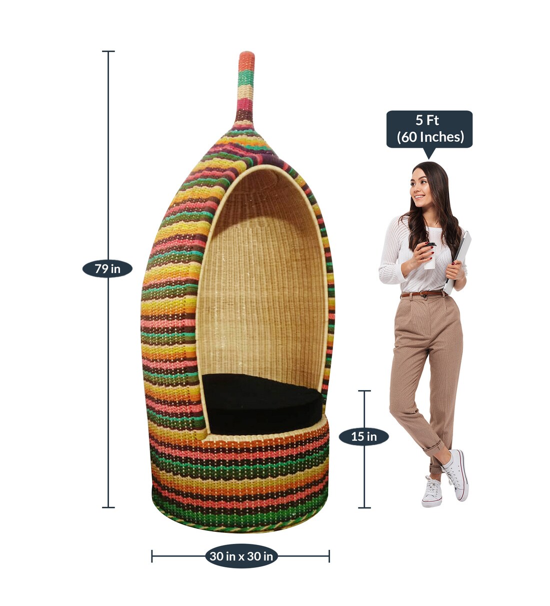 Buy Corner Wicker Patio Chair in Multi Finish Online Seating