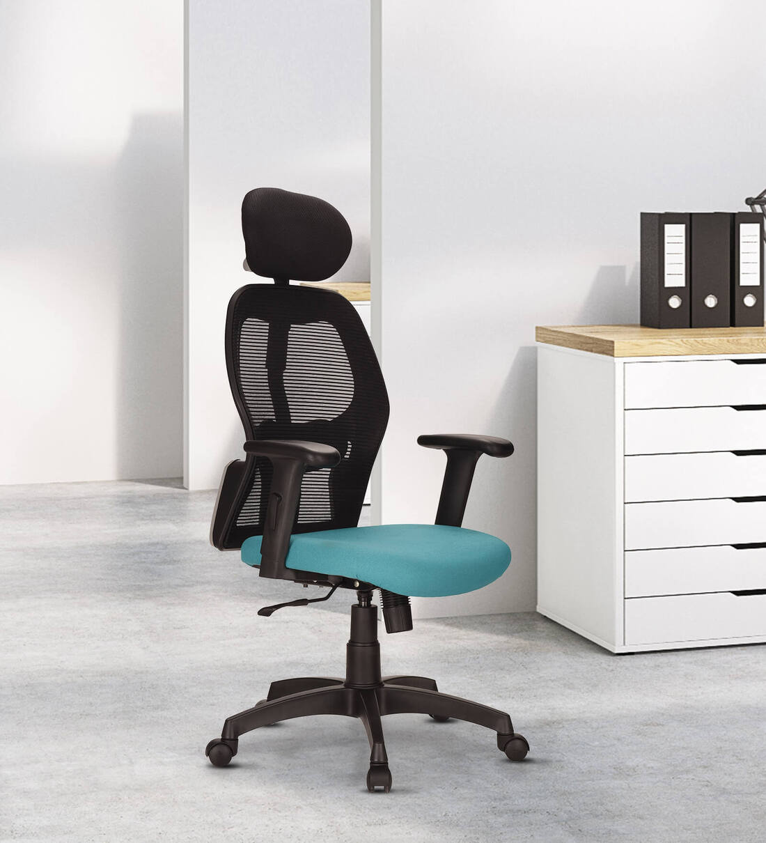 Buy Cosmos Breathable Mesh Ergonomic Chair in Teal Green Colour with