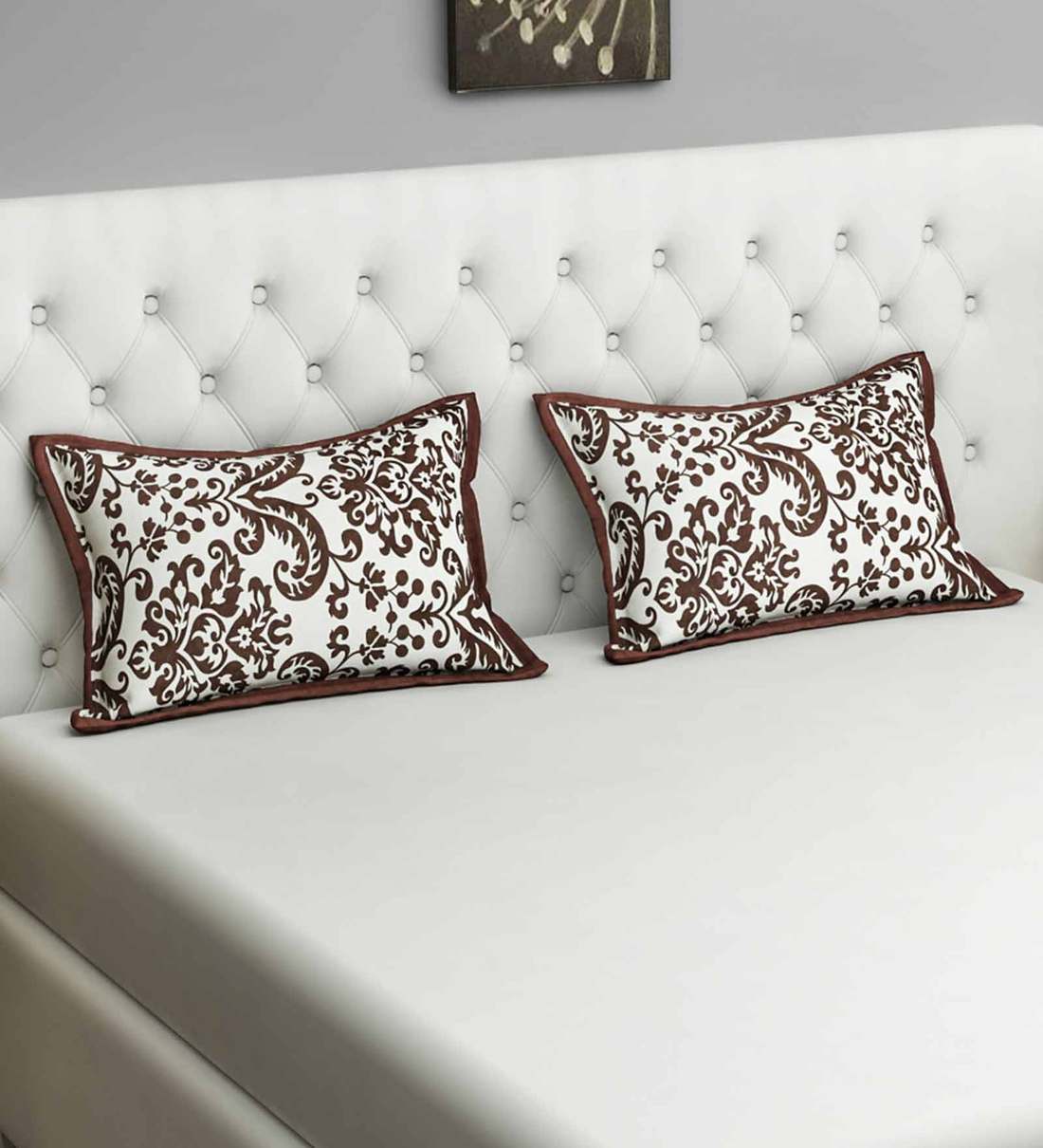 Buy Cotton 144TC 28x18 Inch Pillow Cover Set by Soumya Online Pillow