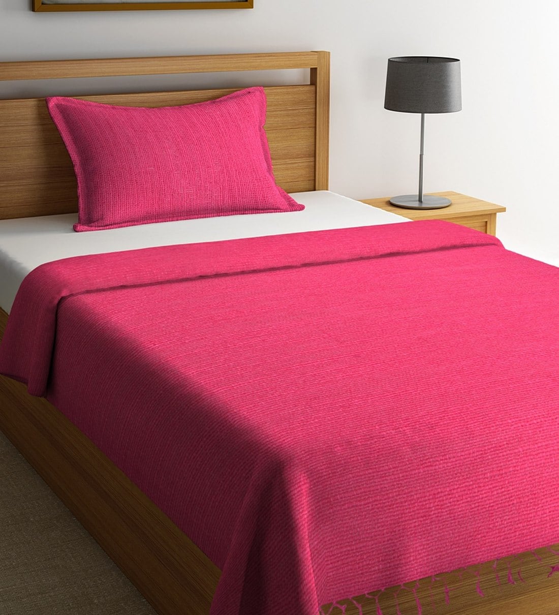 Buy Cotton 150 TC Single Bed Cover With 1 Pillow Cover By Neudis Online