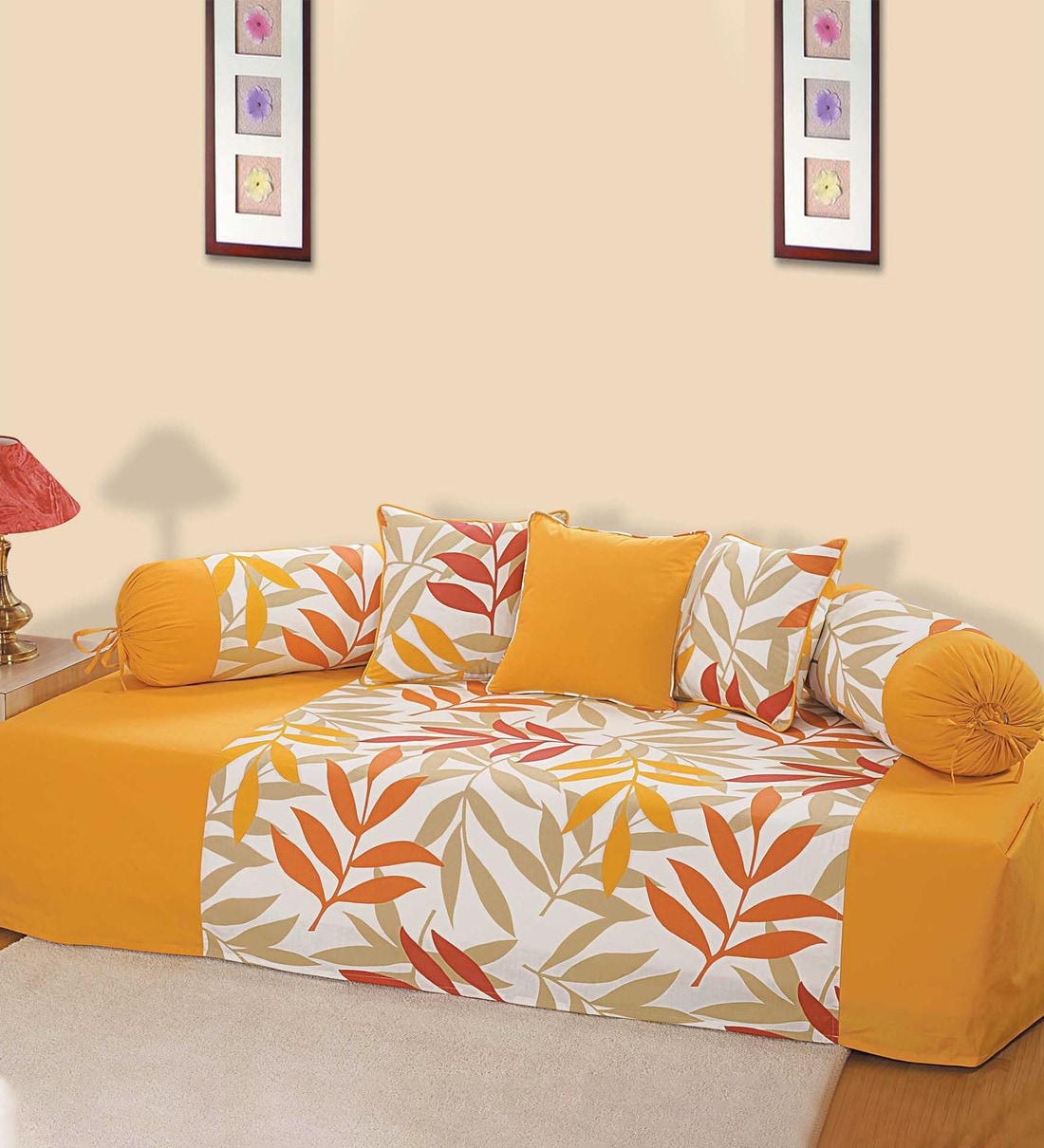 Buy Cotton 240 TC 6 Piece Diwan Set Online Diwan Sets Diwan Sets