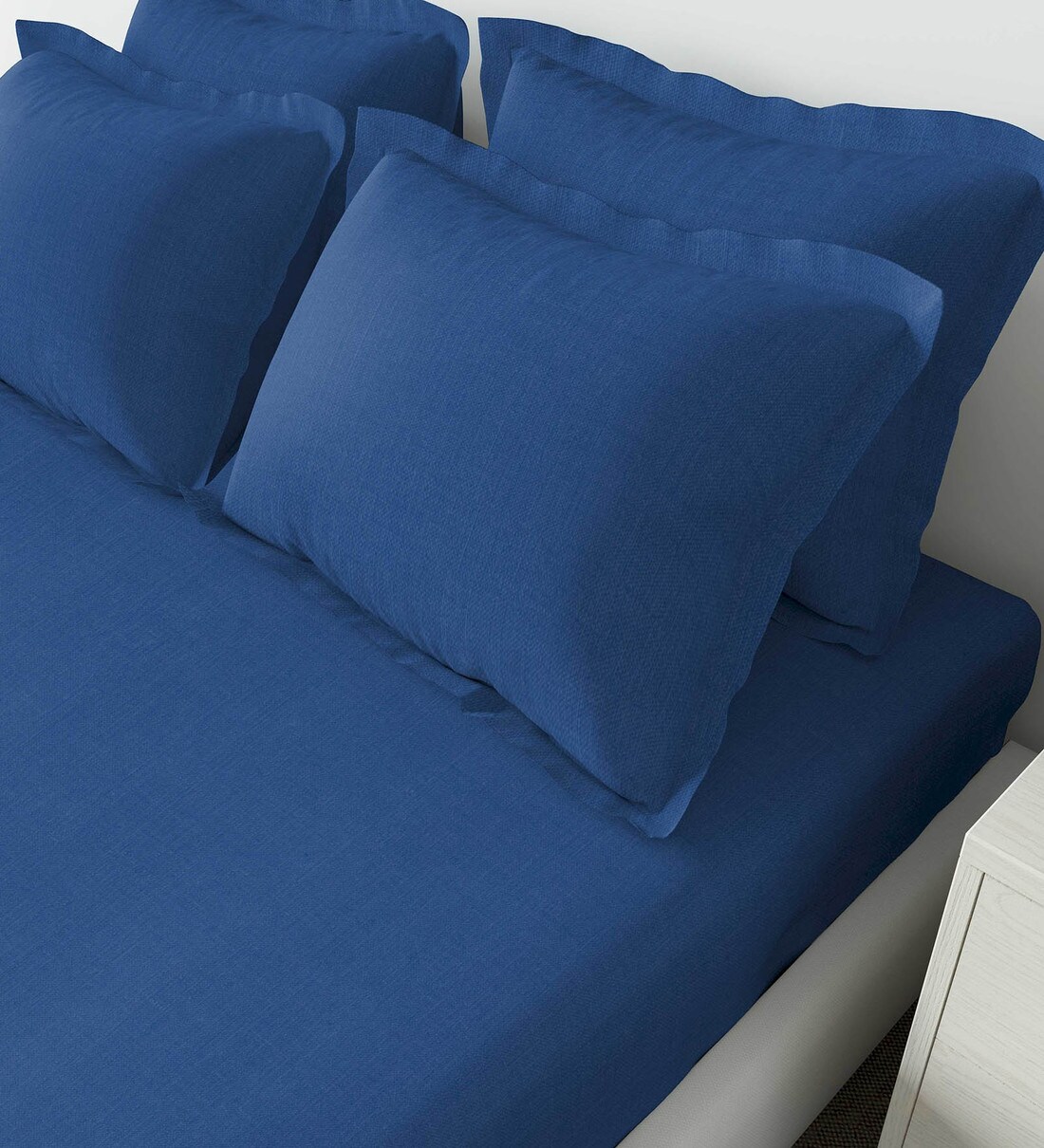 Buy Cotton 400TC Double Bedsheet With 2 Pillow Covers Online Solid