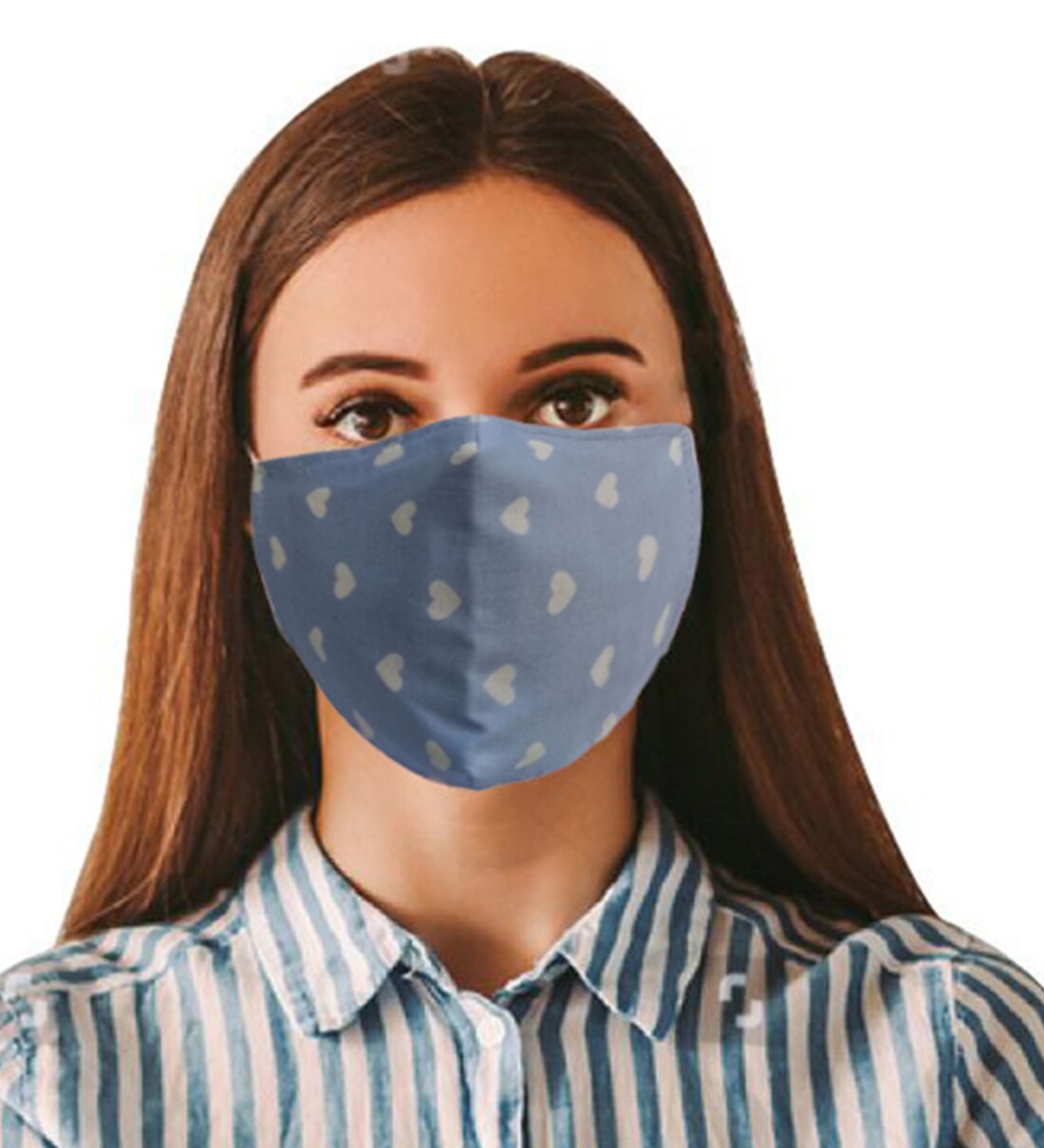 Buy Cotton Cloth Face Mask in Grey Color by Nestroots Online Masks