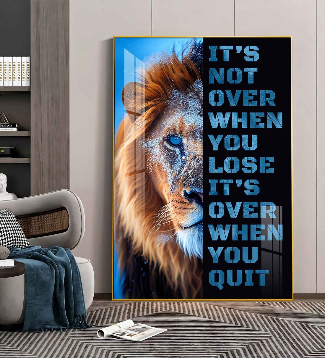 Courageous Spirit Glass Finish Vertical Wall Art - Main Image