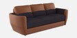 Collet V2 Leatherette 3 Seater Sofa In Tofee & Dark Grey Colour