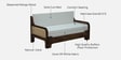 Colmar Dove Off Whitel Fabric 3 Seater Pull Out Sofa Cum Bed In Tubbaq Finish