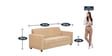 Affan 3 Seater Sofa in Beige Colour