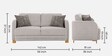 Columbia Fabric 2 Seater Sofa in Grey Colour