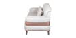 INFINITY Upholstery 3 Seater Sofa In Taupe Colour With Walnut Brown Finish INFINITY Upholstery 3 Seater Sofa In Taupe Colour With Walnut Brown Finish