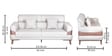 INFINITY Upholstery 3 Seater Sofa In Taupe Colour With Walnut Brown Finish INFINITY Upholstery 3 Seater Sofa In Taupe Colour With Walnut Brown Finish
