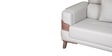 INFINITY Upholstery 3 Seater Sofa In Taupe Colour With Walnut Brown Finish INFINITY Upholstery 3 Seater Sofa In Taupe Colour With Walnut Brown Finish