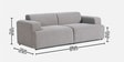 Comfort Haven 2 Seater Sofa In Dark Grey Color