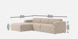 Comfort Haven 3 Seater RHS L Shaped Sofa In Mouse Grey Color