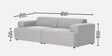 Comfort Haven Fabric 2 Seater Sofa In Grey Colour