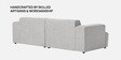 Comfort Haven Fabric 2 Seater Sofa In Grey Colour