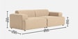 Comfort Haven Fabric 2 Seater Sofa In Mouse Grey Colour