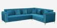 Comfy Couch LHS Sectional 6 Seater Sofa In Teal Green Color