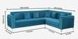Comfy Couch LHS Sectional 6 Seater Sofa In Teal Green Color