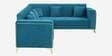 Comfy Couch LHS Sectional 6 Seater Sofa In Teal Green Color